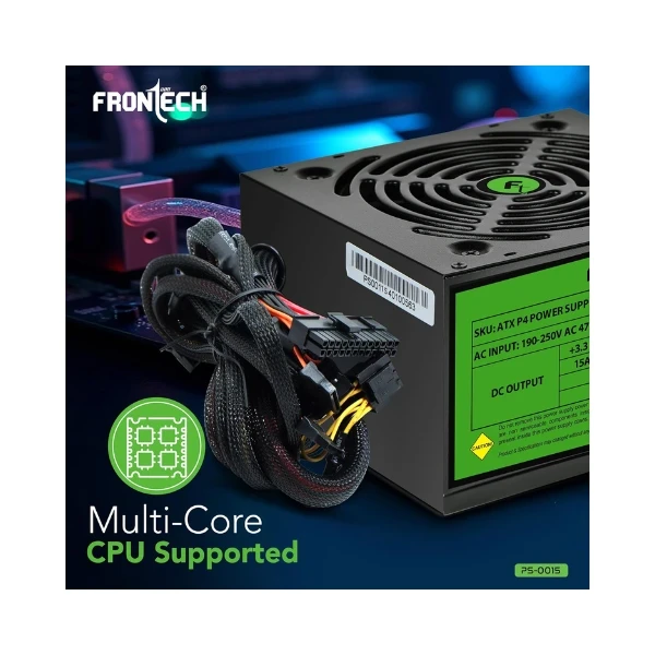 Frontech PRO 1200 Power Supply for PC : High-Performance Power Supply Engineered for Peak Performance and Precision (PS-0015)