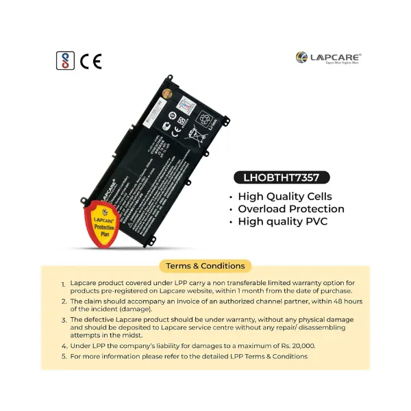 Lapcare HT03XL L11119-857 L11119-855 L11421-542 Laptop Battery Compatible with Hp Pavilion 14-CE0000 Series: 14-ce1056wm 14-ce0064st 14-ce0006dx 14-ce0025tu Battery