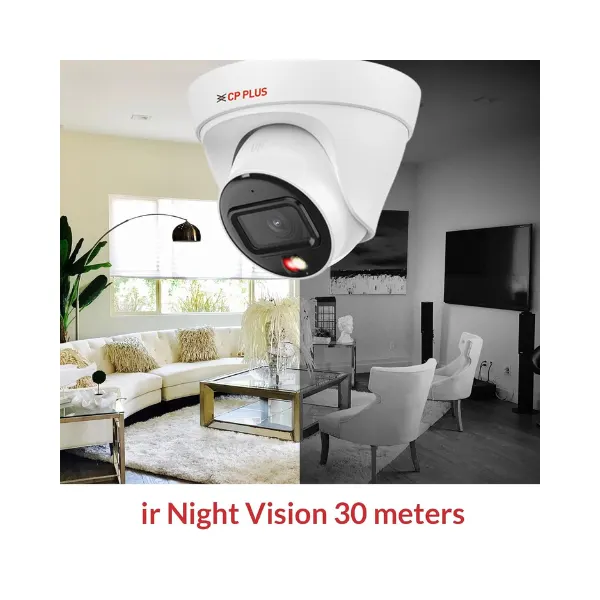 CP PLUS 4MP Full HD IP Indoor Dome Camera | STQC Model | CP-UNC-DA41L3C-D-LQ | Built-in Mic | Color Night Vision | IR Night Vision | 3.6mm Fixed Lens | PoE | Compatible with NVR only