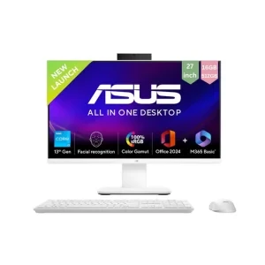 ASUS AiO V470,13th Gen Intel Core i3-1315U, 27" FHD,100Hz,All-in-One PC(16GB RAM/512GB SSD/Windows 11/Office 24/Retractable Camera/Wireless Keyboard & Mouse/M365 Basic (1Year)*) V470VAB-KWPE002WS