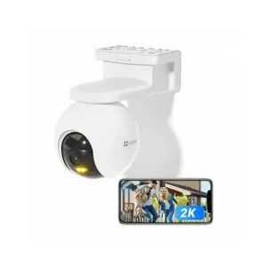 EZVIZ HB8-4G Simbased Battery-Powered Pan & Tilt Camera, Wireless,|2K+/3MP Resolution|360° Coverage|Smart Human Motion Detection|Weatherproof Design|Two-Way Talk|Microsd Card (Up to 512 GB)|White.
