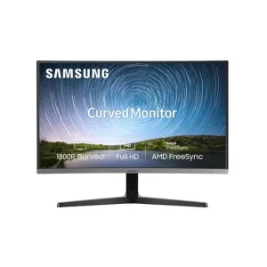 Samsung 27-Inch(68.5cm) FHD, 1800R Curved 1,920 X 1,080 LED Monitor, VA Panel, Slim Design, AMD Freesync, Flicker Free, HDMI, Audio Port (LC27R500FHWXXL, Dark Blue Gray)