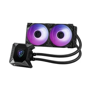 MSI MPG CORELIQUID K240 V2 AIO CPU Liquid Cooler - LCD Pump with 60mm Fan, 2 x 120mm ARGB Fans, GI Cooling & Mystic Light Software Support - AMD & Intel Socket Compatible