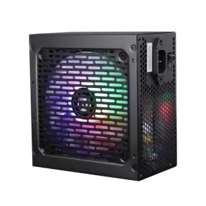 ZEBRONICS VS600Z 600W Premium Power Supply with Silent 120mm RGB Fan, Long Flat Cables, PCIe x 1, SATA x 4, 12V 36A (Max.), Over Voltage/Over Current/Short Circuit Protection (Black)