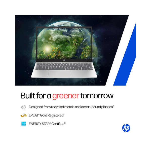 HP 15, AMD Ryzen 3 7320U (8GB DDR4, 512GB SSD) FHD, Anti-Glare, Micro-Edge, 15.6''/39.6cm, Win11, M365 Basic(1yr)* Office24, Silver, 1.59kg, fc0500AU, FHD Camera w/Privacy Shutter Laptop
