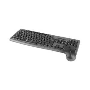 Zebronics Wireless Keyboard & Mouse Combo, 112 UV-Printed Keys, ₹ Key, 8 Multimedia Keys, Retractable Stand, 3 Button Mouse, 1200 DPI, High Precision, USB Nano Receiver (Companion 112, Black)