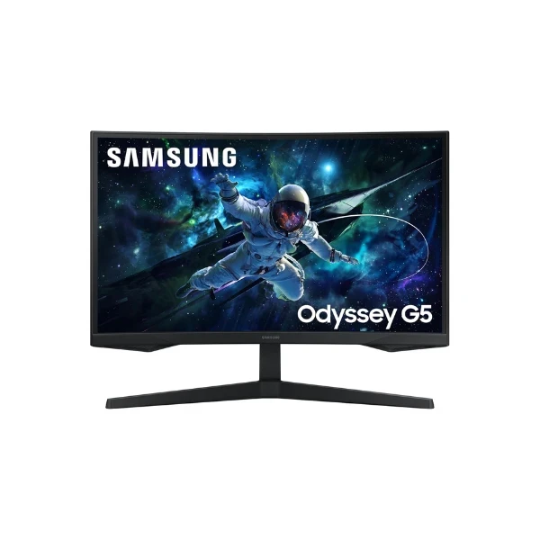 Samsung 27" Odyssey G5 Gaming Monitor with QHD|180Hz Refresh Rate|1ms Response time|FreeSync|HDR10|Height Adjustable Stand - Tilt/Swivel/Pivot|Display Port|Headphone|HDMI|LS27FG510EWXXL|Black