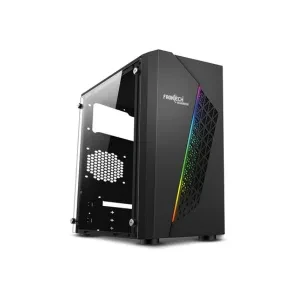 FRONTECH Gaming Computer Cabinet/Gaming Computer Case Warrior with 1 x 80 mm LED Fan and Acrylic Side Glass Panel | 2XUSB 1.0| 1XUSB 3.0| Front Audio (FT-4345)