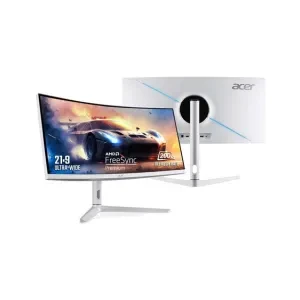 Acer XZ306CX 29.5 Inch (74.93 Cm) Ultrawide 21:9 1500R Curve 2560 X 1080 Pixels LCD Monitor with LED Backlight I 1 MS VRB I 200 Hz I HDR 400 I DCI-P3 93% I AMD Free Sync I 2XHDMI 1XDP I White