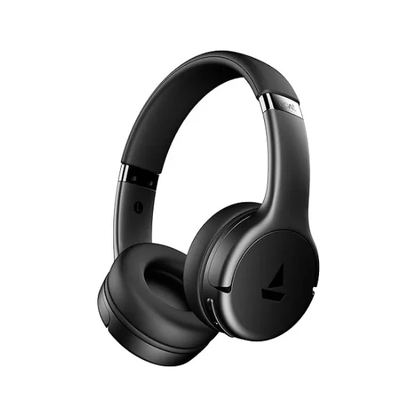boAt Rockerz 411 (2025 Launch), 40Ms Low Latency, 40Hrs Battery, 40Mm Drivers, Enx Tech, Integrated Controls, V5.4 Bluetooth Headphones, Wireless Over Ear Headphone with Mic (Active Black)