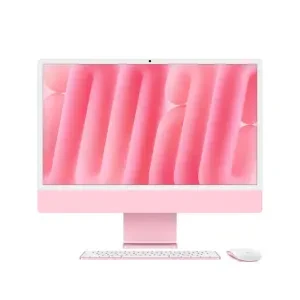 Apple 2024 iMac All-in-One Desktop Computer with M4 chip with 8-core CPU and 8-core GPU: Built for Apple Intelligence, 60.96 cm (24″) Retina Display, 16GB Unified Memory, 256GB SSD Storage; Pink