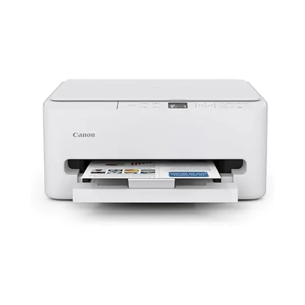 Canon PIXMA TS6520 Wireless Color Inkjet Printer for Duplex Printing, White – Home Printer with Copier/Scanner, 1.42” OLED Display, Intuitive Control Panel, Compact Design