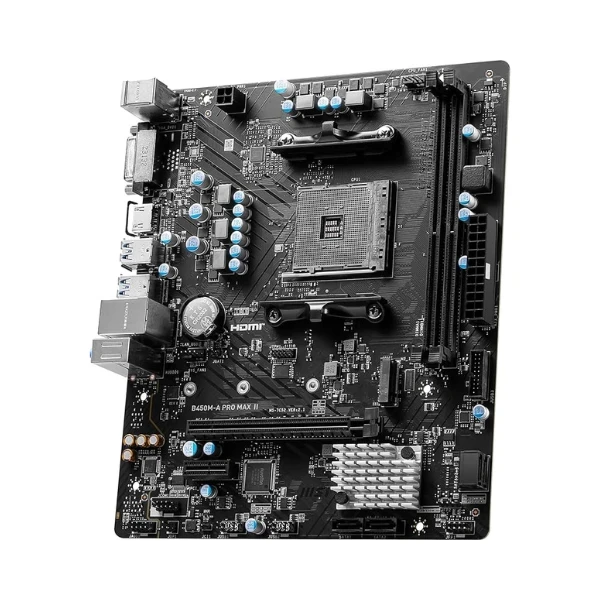 MSI B450M-A PRO MAX II Motherboard, Micro-ATX, AM4 DDR4 USB 3.2 Gen 1 HDMI