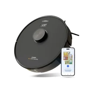 Eureka Forbes LVAC Voice Nuo Robotic Automatic Vacuum Cleaner | Dry Vacuuming & Wet Mopping | Smart Voice Control | 3D Laser Mapping | Silent Operation | Powerful Suction | Virtual Demo Post-Purchase