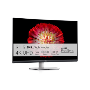 Dell S3221QS 32 Inch (81.28 cm) Curved 4K UHD 3840 x 2160, VA Ultra-Thin Bezel, AMD FreeSync, Built in Speakers, VESA Certified, Ports: 2X HDMI, 1x Display Port, 1x Audio Line Out, 3X USB |Titan Grey