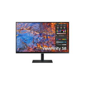 Samsung 32 Inch UHD Resolution Monitor with IPS Panel, USB Type C, HDR 600 Support,DCI-P3 98%, Matte Display, 3-Sided Borderless Design, Height Adjustable, Energy Saving (LS32B800PXWXXL), Black