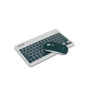 Acer Nano Pad Rechargeable Bluetooth Keyboard & Mouse Combo, 3 DPI Upto 1200 DPI, 78 Keys Anti Slip Back, Ultra Thin Design for Tablet, Laptop, Mobile, 10m Working Distance, Scissor Footed (Green)