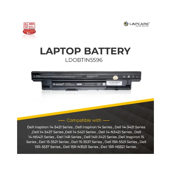 Lapcare MR90Y Battery Compatible with Dell Inspiron 3521 3721 5521 5721 14-3421 14-3437 14R-5421 14R-5437 17 Latitude14 3000 3540 Series XCMRD PN 0MF69 N121Y G35K4 MK1R0 VR7HM