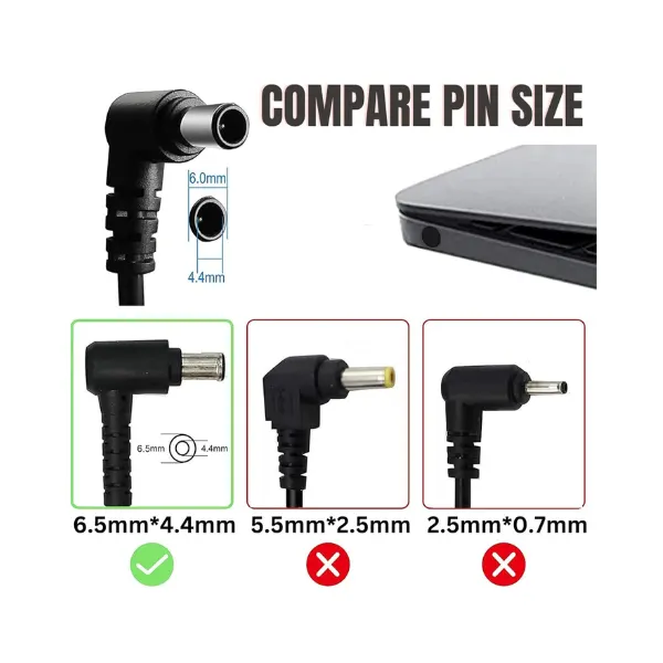 19.5V 3.9A 75W Laptop Adapter Charger for Sony VGP-AC19V10 Pin Size – 6.5mm x 4.4mm
