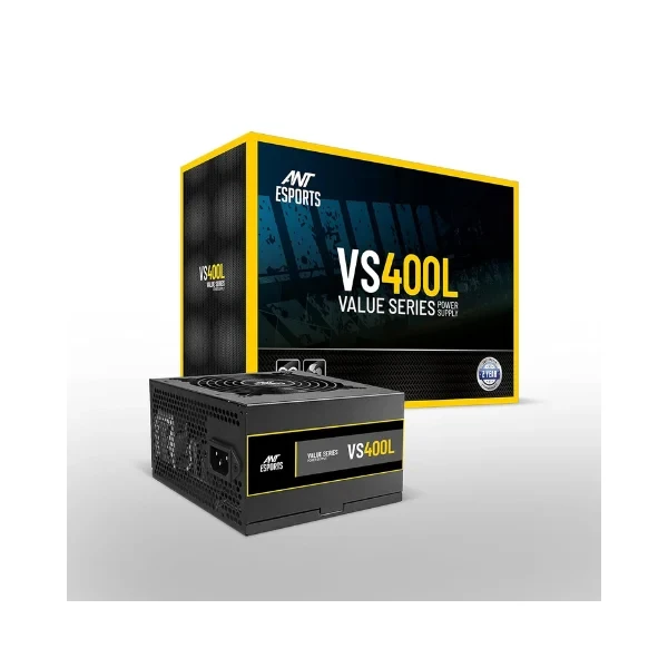 Ant Esports VS400L NonModular High Efficiency Gaming Power Supply/PSU with Continuous Power and 120mm Silent Fan
